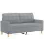 Sofá de 2 plazas de tela gris claro 140 cm de vidaXL, Sofás - Ref: Foro24-359091, Precio: 193,10 €, Descuento: %