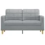 Sofá de 2 plazas de tela gris claro 140 cm de vidaXL, Sofás - Ref: Foro24-359091, Precio: 189,78 €, Descuento: %