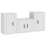 Set de muebles de TV 3 piezas madera contrachapada blanco en Muebles TV | Comprar online en Foru.es