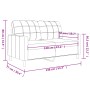 Sofá de 2 plazas de tela negro 120 cm de vidaXL, Sofás - Ref: Foro24-359087, Precio: 199,54 €, Descuento: %