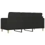 Sofá de 3 plazas de tela negro 180 cm de vidaXL, Sofás - Ref: Foro24-359103, Precio: 255,16 €, Descuento: %