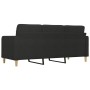 Sofá de 3 plazas de tela negro 180 cm de vidaXL, Sofás - Ref: Foro24-359103, Precio: 256,92 €, Descuento: %