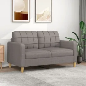 Sofá de 2 plazas de tela gris taupé 140 cm de vidaXL, Sofás - Ref: Foro24-359098, Precio: 216,69 €, Descuento: %