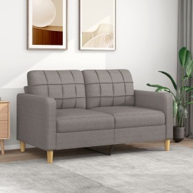 Sofá de 2 plazas de tela gris taupé 140 cm de vidaXL, Sofás - Ref: Foro24-359098, Precio: 220,95 €, Descuento: %