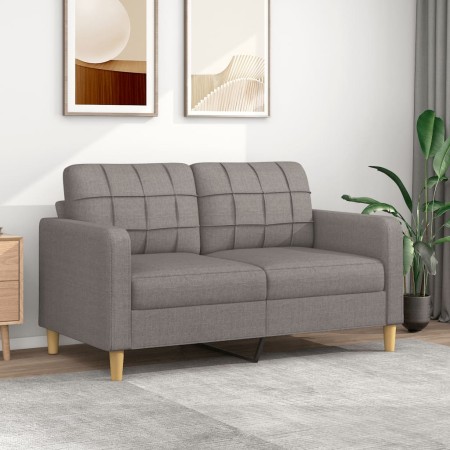 Sofá de 2 plazas de tela gris taupé 140 cm de vidaXL, Sofás - Ref: Foro24-359098, Precio: 220,95 €, Descuento: %