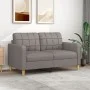 Sofá de 2 plazas de tela gris taupé 140 cm de vidaXL, Sofás - Ref: Foro24-359098, Precio: 216,69 €, Descuento: %