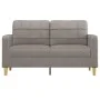 Sofá de 2 plazas de tela gris taupé 140 cm de vidaXL, Sofás - Ref: Foro24-359098, Precio: 216,69 €, Descuento: %