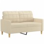 Sofá de 2 plazas de tela color crema 120 cm de vidaXL, Sofás - Ref: Foro24-359085, Precio: 184,96 €, Descuento: %