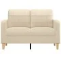 Sofá de 2 plazas de tela color crema 120 cm de vidaXL, Sofás - Ref: Foro24-359085, Precio: 197,29 €, Descuento: %