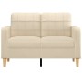 Sofá de 2 plazas de tela color crema 120 cm de vidaXL, Sofás - Ref: Foro24-359085, Precio: 184,96 €, Descuento: %