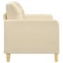 Sofá de 2 plazas de tela color crema 120 cm de vidaXL, Sofás - Ref: Foro24-359085, Precio: 197,29 €, Descuento: %