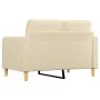 Sofá de 2 plazas de tela color crema 120 cm de vidaXL, Sofás - Ref: Foro24-359085, Precio: 197,29 €, Descuento: %