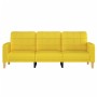 Sofá de 3 plazas de tela amarillo claro 180 cm de vidaXL, Sofás - Ref: Foro24-359104, Precio: 220,52 €, Descuento: %