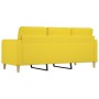 Sofá de 3 plazas de tela amarillo claro 180 cm de vidaXL, Sofás - Ref: Foro24-359104, Precio: 220,52 €, Descuento: %