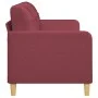 Sofá de 3 plazas de tela rojo tinto 180 cm de vidaXL, Sofás - Ref: Foro24-359105, Precio: 234,35 €, Descuento: %