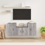 Set de muebles para TV 3 pzas madera contrachapada gris Sonoma en Muebles TV | Comprar online en Foru.es
