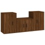 Set de muebles para TV 3 pzas madera contrachapada roble marrón en Muebles TV | Comprar online en Foru.es
