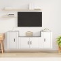 Set de muebles de TV 3 piezas madera contrachapada blanco en Muebles TV | Comprar online en Foru.es