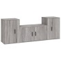 Set de muebles para TV 3 pzas madera contrachapada gris Sonoma en Muebles TV | Comprar online en Foru.es