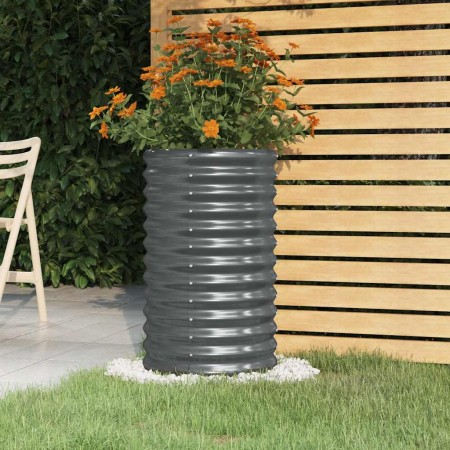 Jardinera acero galvanizado antracita 40x40x68 cm en Macetas y jardineras | Comprar online en Foru.es