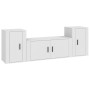 Set de muebles de TV 3 piezas madera contrachapada blanco en Muebles TV | Comprar online en Foru.es
