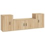 Set de muebles para TV 3 pzas madera contrachapada roble sonoma en Muebles TV | Comprar online en Foru.es
