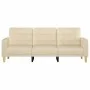 Sofá de 3 plazas de tela crema 180 cm de vidaXL, Sofás - Ref: Foro24-359101, Precio: 253,58 €, Descuento: %