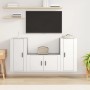 Set de muebles de TV 3 piezas madera contrachapada blanco en Muebles TV | Comprar online en Foru.es