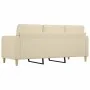 Sofá de 3 plazas de tela crema 180 cm de vidaXL, Sofás - Ref: Foro24-359101, Precio: 253,58 €, Descuento: %