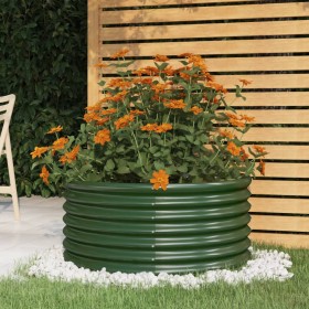 Jardinera de acero galvanizado verde 80x80x36 cm en Macetas y jardineras | Comprar online en Foru.es