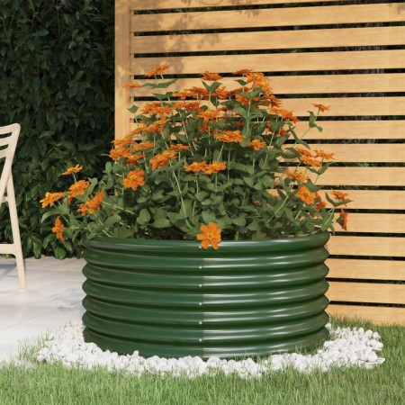 Jardinera de acero galvanizado verde 80x80x36 cm en Macetas y jardineras | Comprar online en Foru.es
