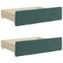 Cajones de cama 2 uds madera ingeniería terciopelo verde oscuro de vidaXL, Camas y accesorios - Ref: Foro24-833918, Precio: 4...