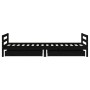 Estructura de cama niños con cajones madera pino negro 90x200cm de vidaXL, Cunas y camas para niños - Ref: Foro24-834440, Pre...