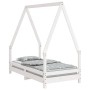 Estructura de cama para niños madera de pino blanco 70x140 cm de vidaXL, Cunas y camas para niños - Ref: Foro24-834487, Preci...