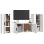 Set de muebles de TV 3 piezas madera contrachapada blanco en Muebles TV | Comprar online en Foru.es