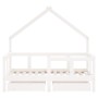 Estructura cama niños con cajones madera pino blanco 70x140 cm de vidaXL, Cunas y camas para niños - Ref: Foro24-834541, Prec...