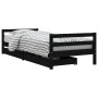 Estructura de cama niños con cajones madera pino negro 80x200cm de vidaXL, Cunas y camas para niños - Ref: Foro24-834437, Pre...