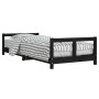 Estructura de cama para niños madera de pino negro 80x200 cm de vidaXL, Cunas y camas para niños - Ref: Foro24-834422, Precio...