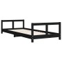 Estructura de cama para niños madera de pino negro 80x200 cm de vidaXL, Cunas y camas para niños - Ref: Foro24-834422, Precio...