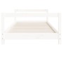 Estructura de cama para niños madera de pino blanco 80x160 cm de vidaXL, Cunas y camas para niños - Ref: Foro24-834400, Preci...