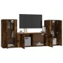 Set de muebles de TV 3 pzas madera contrachapada roble ahumado en Muebles TV | Comprar online en Foru.es