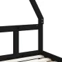 Estructura de cama para niños madera de pino negro 90x190 cm de vidaXL, Cunas y camas para niños - Ref: Foro24-834464, Precio...