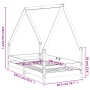 Estructura de cama para niños madera de pino blanco 80x160 cm de vidaXL, Cunas y camas para niños - Ref: Foro24-834490, Preci...