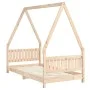 Estructura de cama para niños madera maciza de pino 80x160 cm de vidaXL, Cunas y camas para niños - Ref: Foro24-834504, Preci...