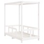 Estructura de cama para niños madera de pino blanco 70x140 cm de vidaXL, Cunas y camas para niños - Ref: Foro24-834511, Preci...