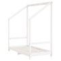 Estructura de cama para niños madera de pino blanco 70x140 cm de vidaXL, Cunas y camas para niños - Ref: Foro24-835707, Preci...