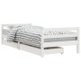 Estructura cama infantil y cajones madera pino blanco 90x190 cm de vidaXL, Cunas y camas para niños - Ref: Foro24-834448, Pre...