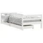 Estructura cama infantil y cajones madera pino blanco 90x190 cm de vidaXL, Cunas y camas para niños - Ref: Foro24-834448, Pre...