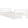 Estructura cama infantil y cajones madera pino blanco 90x190 cm de vidaXL, Cunas y camas para niños - Ref: Foro24-834448, Pre...