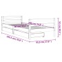 Estructura cama infantil y cajones madera pino blanco 90x190 cm de vidaXL, Cunas y camas para niños - Ref: Foro24-834448, Pre...